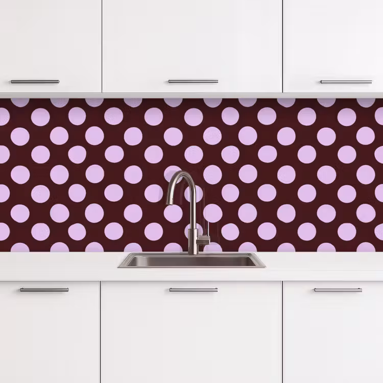 Klassiek - Stippen - Paars keuken achterwand 2 middel 871 -3d