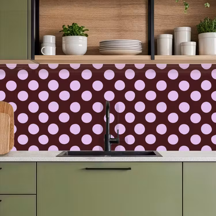 Klassiek - Stippen - Paars keuken achterwand 2 middel 871 -sfeer3