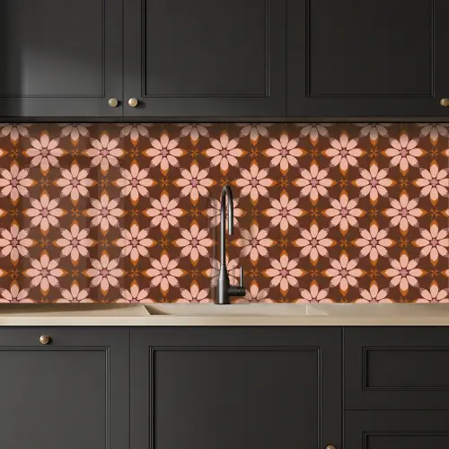 Klassiek - Retro - Bruin keuken achterwand 2 middel 871 -sfeer1