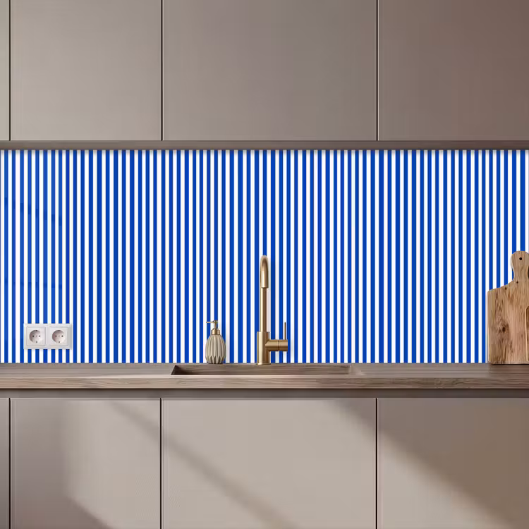 Klassiek - Strepen - Blauw keuken achterwand 2 middel 871 zz_3dshopping