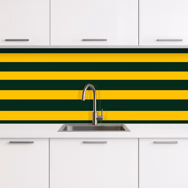 Klassiek - Strepen - Groen keuken achterwand 2 middel 871 -3d