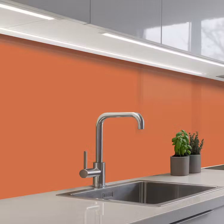 Classic - Terracotta - Oranje keuken achterwand 2 middel 871 -3d_schuin