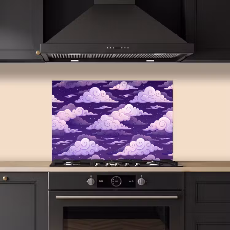 Wolken - Nacht - Natuur - Abstract - Paars keuken achterwand spatscherm klein -sfeer1