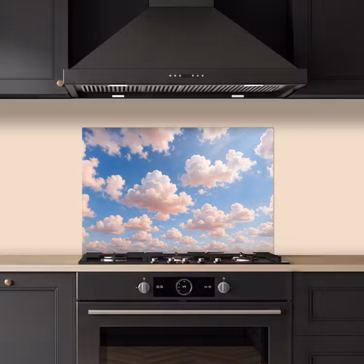 Wolken - Hemel - Natuur - Licht - Blauw keuken achterwand spatscherm klein -sfeer1