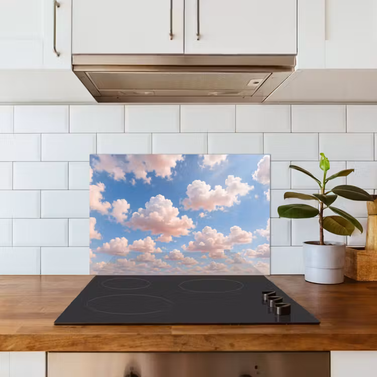 Wolken - Hemel - Natuur - Licht - Blauw keuken achterwand spatscherm klein -sfeer2