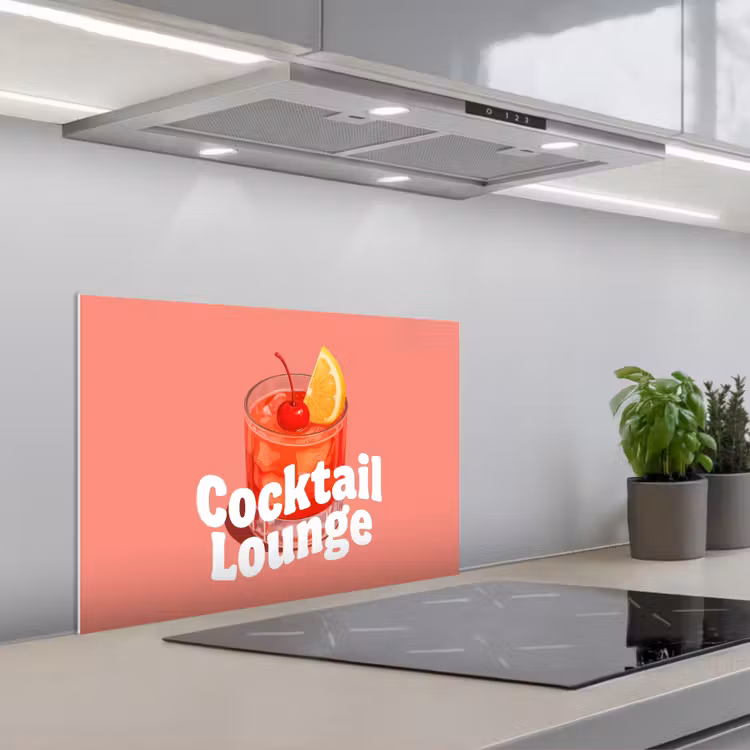 Cocktail Lounge - Glas - Koraal keuken achterwand spatscherm klein -3d_schuin