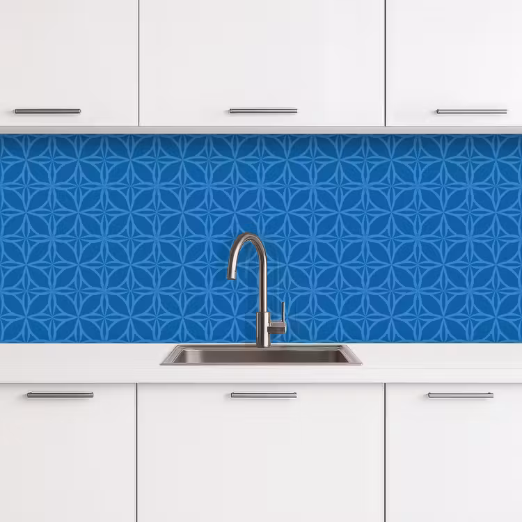 Kompas - Blauw - Patronen keuken achterwand 2 middel 871 -3d