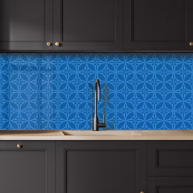 Kompas - Blauw - Patronen keuken achterwand 2 middel 871 -sfeer1