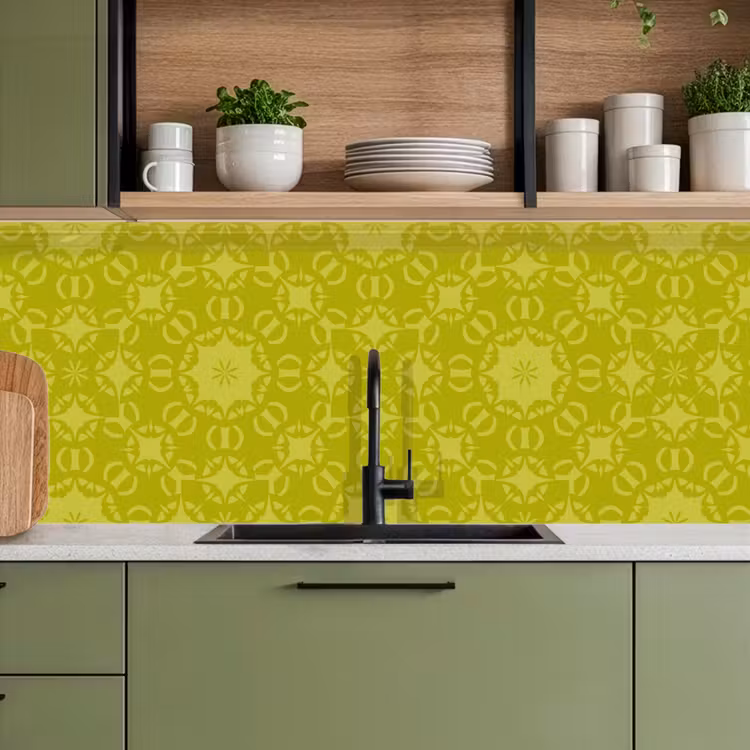 Kompas - Groen - Patronen keuken achterwand 2 middel 871 -sfeer3