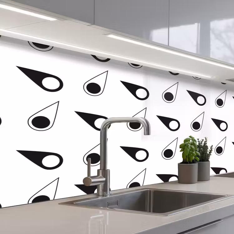 Kompas - Patronen - Reizen keuken achterwand 2 middel 871 -3d_schuin