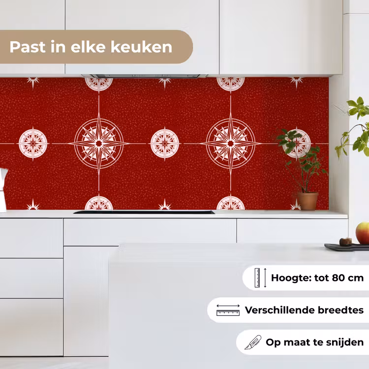 Kompas - Reizen - Patronen keuken achterwand 2 middel 871 -sfeer4_NL