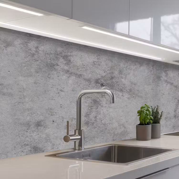 Beton - Grijs - Patronen keuken achterwand 2 middel 871 -3d_schuin