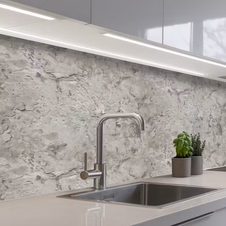 Beton - Grijs - Muur keuken achterwand 2 middel 871 -3d_schuin