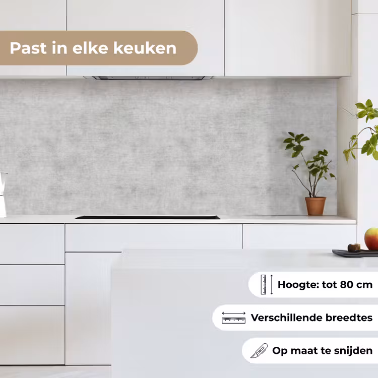Beton - Grijs - Industrieel - Patroon keuken achterwand 2 middel 871 -sfeer4_NL