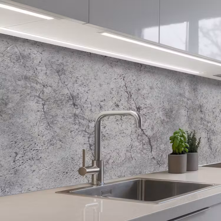 Beton - Muur - Industrieel - Patronen keuken achterwand 2 middel 871 -3d_schuin