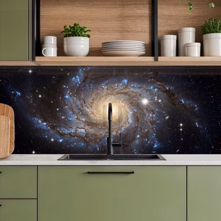 Kosmos - Sterrenstelsel - Donker keuken achterwand 2 middel -sfeer3