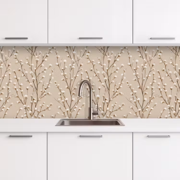 Katoen - Natuur - Taupe keuken achterwand 2 middel 871 -3d