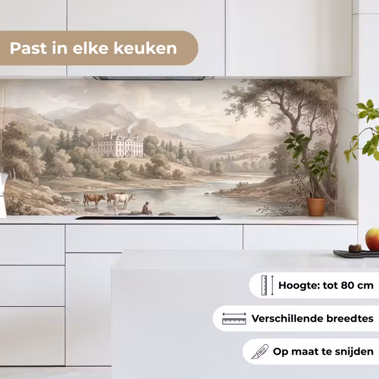 Landhuis - Rivier - Vee keuken achterwand 2 middel -sfeer4_NL