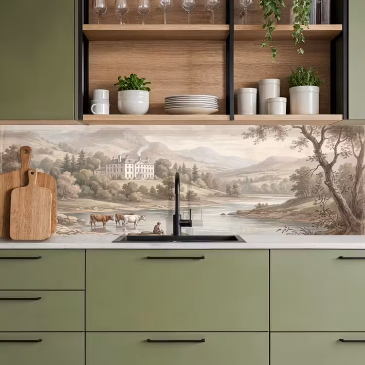Landhuis - Rivier - Vee keuken achterwand 2 middel -sfeer3