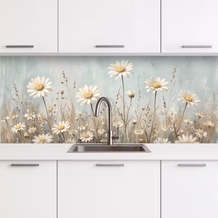 Madelief - Illustratie - Wit keuken achterwand 2 middel -3d