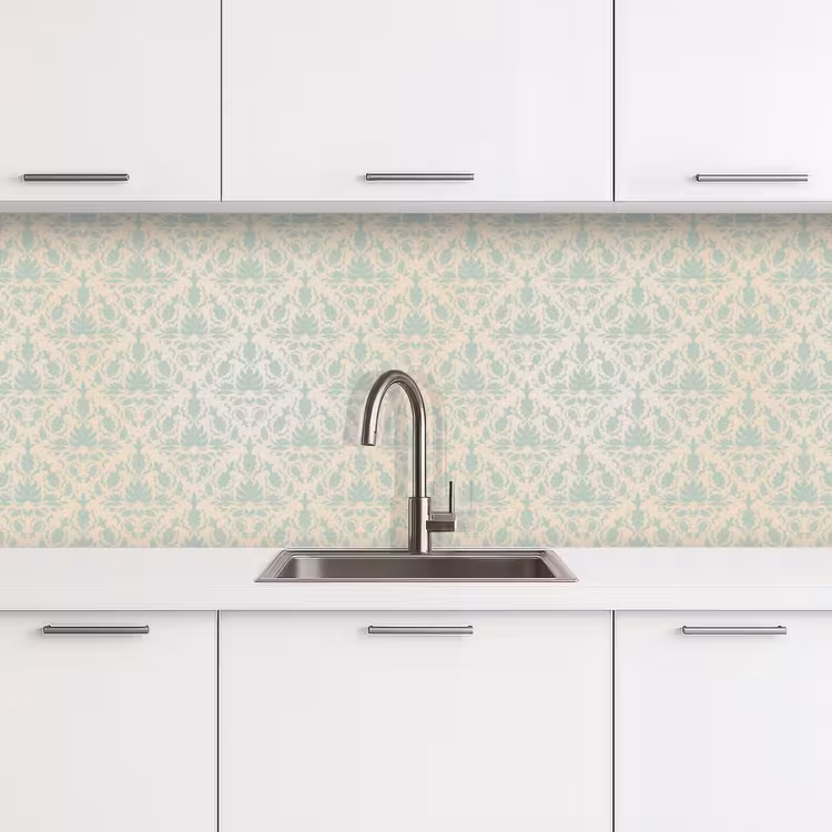 Damast - Vintage - Pastel - Design keuken achterwand 2 middel 871 -3d