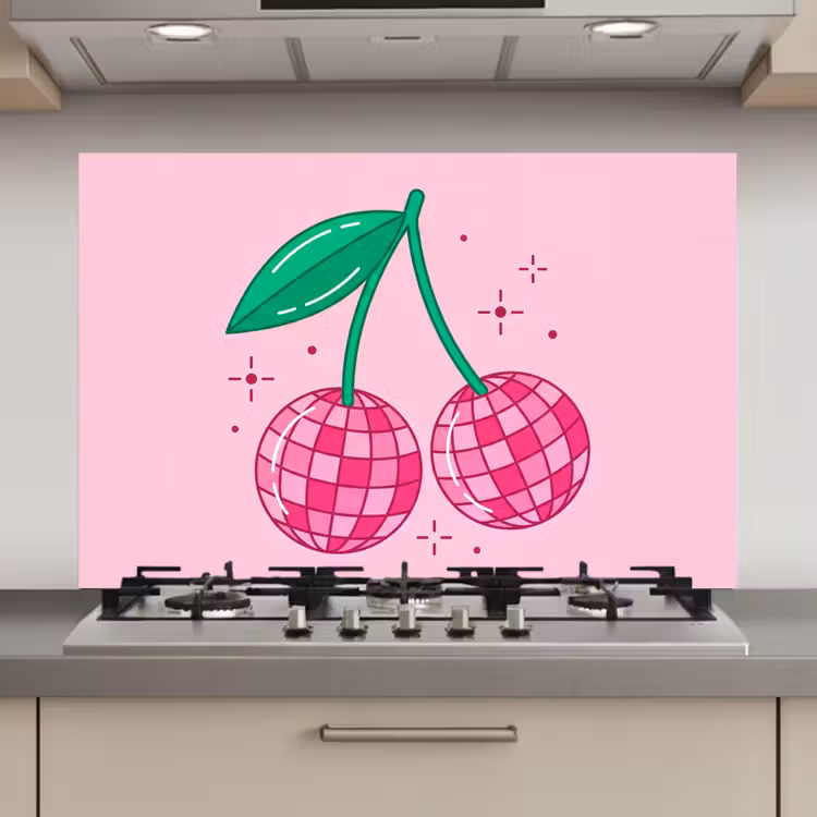 Decoratie - Disco-bal - Feest - Roze keuken achterwand spatscherm klein -3d_website