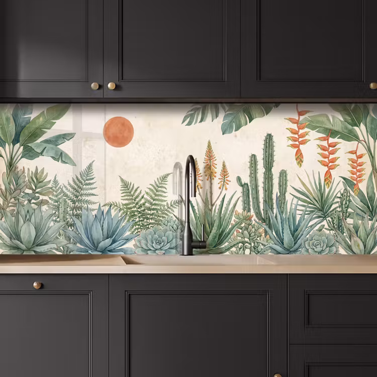 Woestijn - Planten - Groen keuken achterwand 2 middel -sfeer1