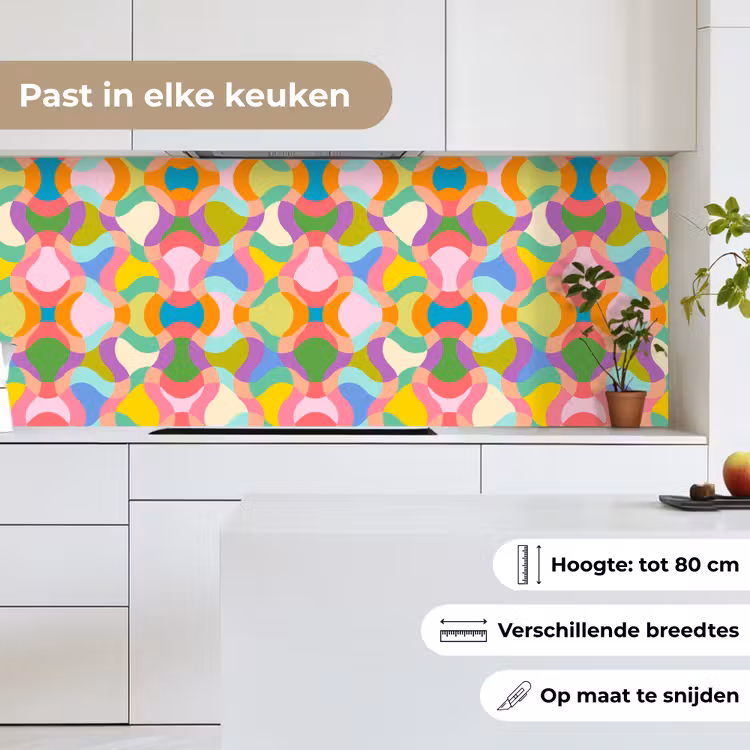 Design - Abstract - Kleuren - Retro keuken achterwand 2 middel 871 -sfeer4_NL