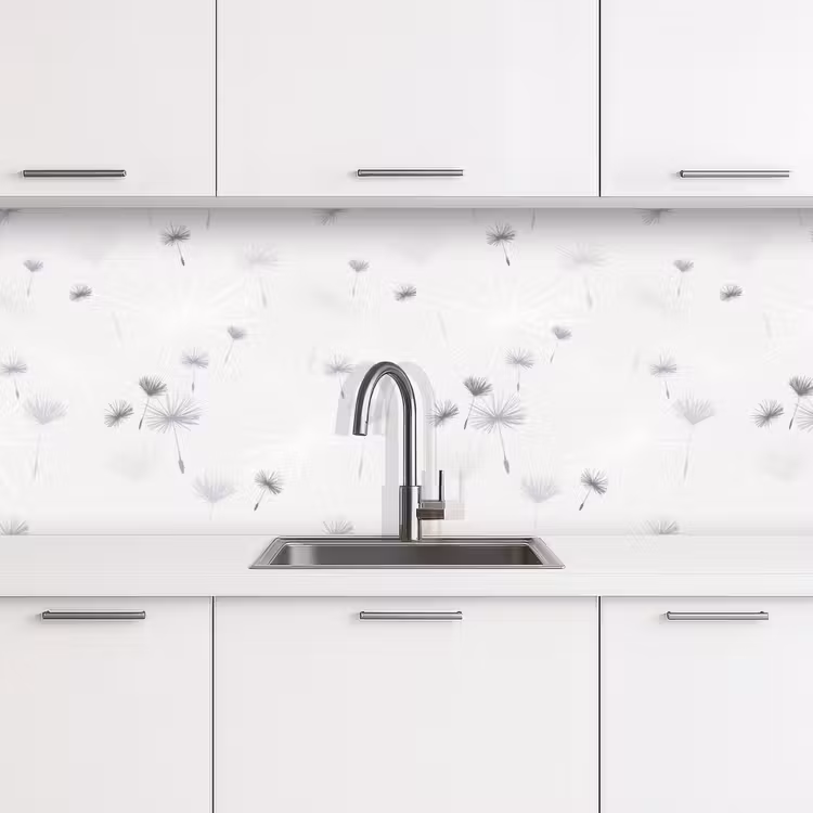 Design - Paardenbloem - Bloemen keuken achterwand 2 middel 871 -3d