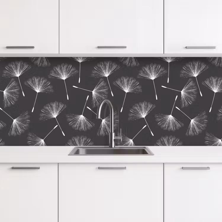 Design - Paardenbloem - Plant keuken achterwand 2 middel 871 -3d