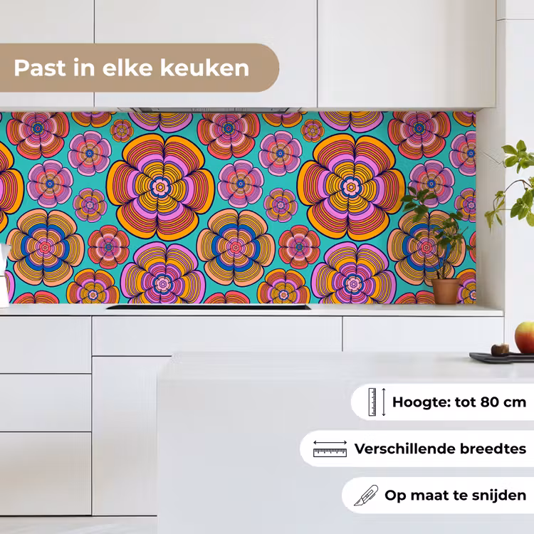 Design - Flower Power - Kleuren keuken achterwand 2 middel 871 -sfeer4_NL