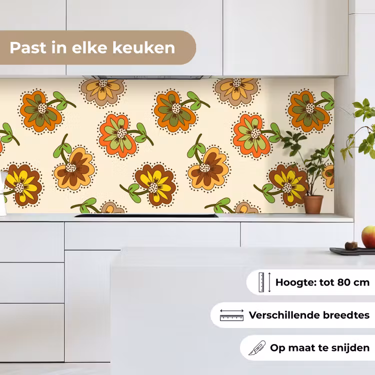 Design - Bloemen - Retro - Vintage keuken achterwand 2 middel 871 -sfeer4_NL
