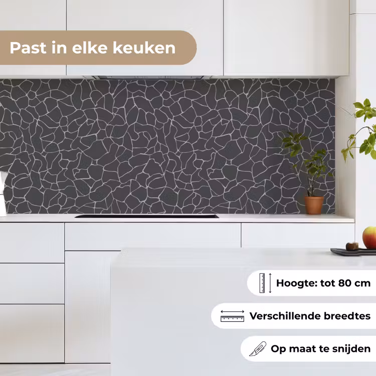 Design - Geometrie - Zwart keuken achterwand 2 middel 871 -sfeer4_NL