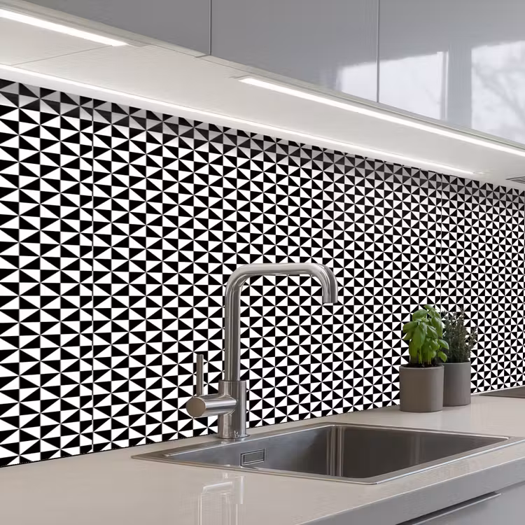 Design - Geometrie - Patroon keuken achterwand 2 middel 871 -3d_schuin