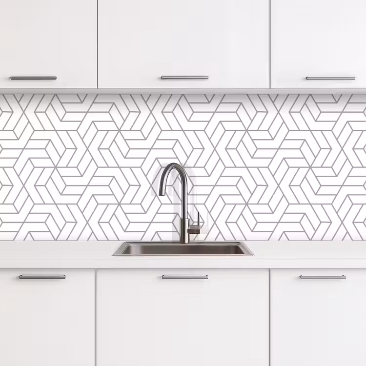 Design - Geometrie - Patroon keuken achterwand 2 middel 871 -3d