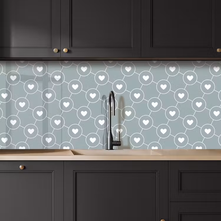 Design - Geometrie - Patroon - Hart keuken achterwand 2 middel 871 -sfeer1