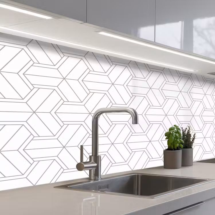 Design - Geometrie - Patroon - Lijn keuken achterwand 2 middel 871 -3d_schuin