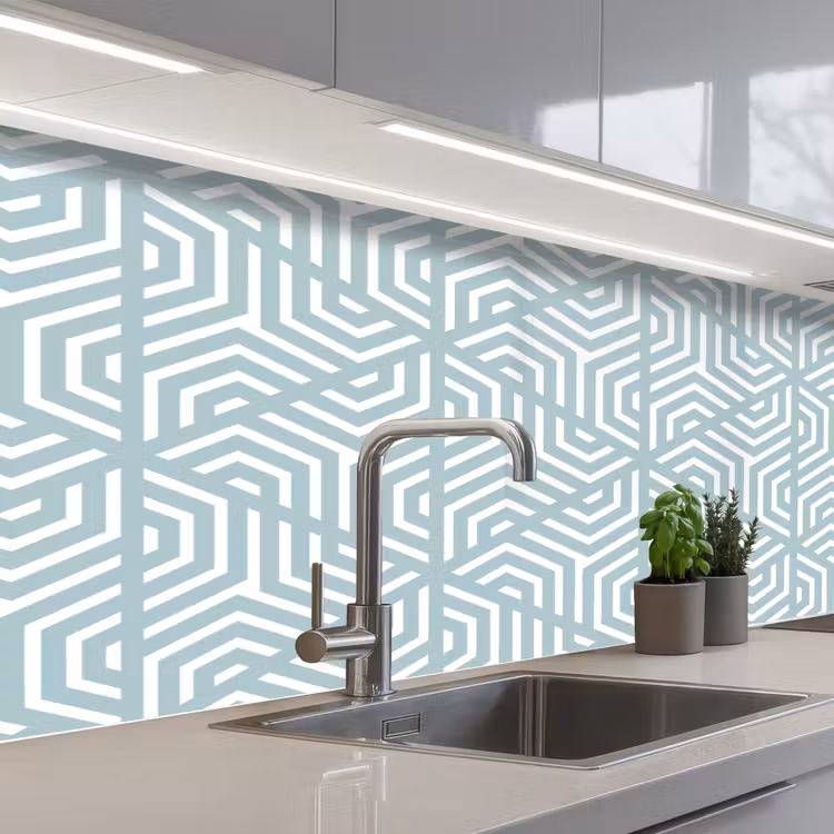 Design - Geometrie - Patroon - Driehoek keuken achterwand 2 middel 871 -3d_schuin
