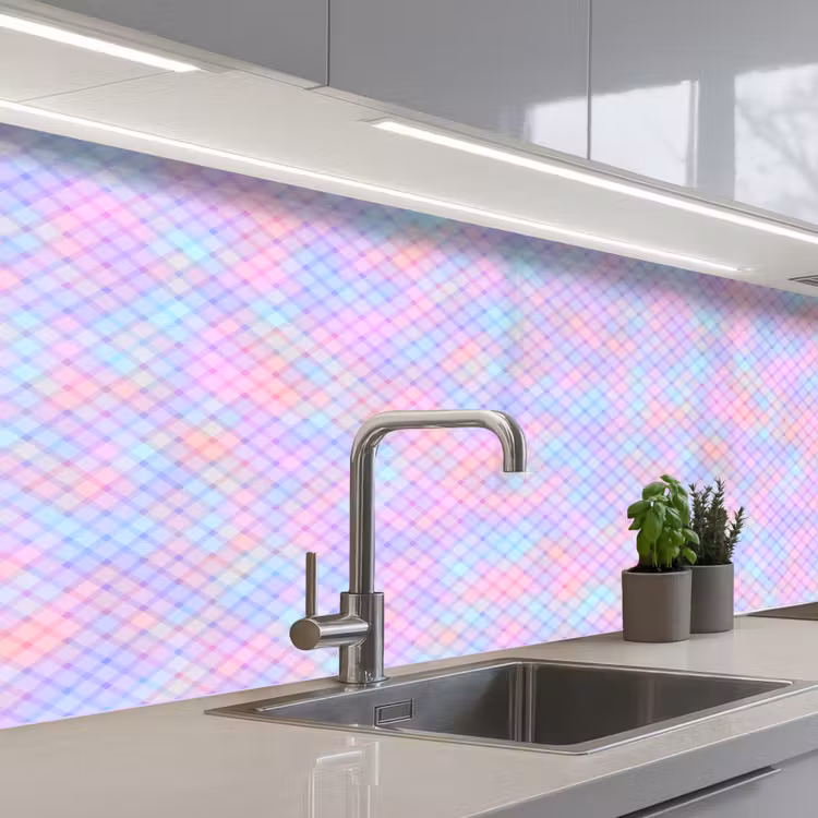 Design - Geometrie - Roze keuken achterwand 2 middel 871 -3d_schuin