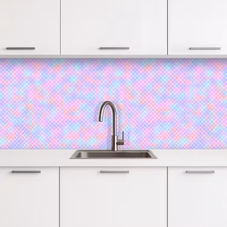 Design - Geometrie - Roze keuken achterwand 2 middel 871 -3d