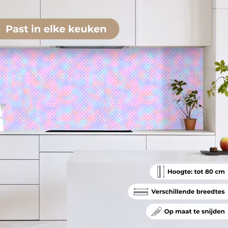 Design - Geometrie - Roze keuken achterwand 2 middel 871 -sfeer4_NL