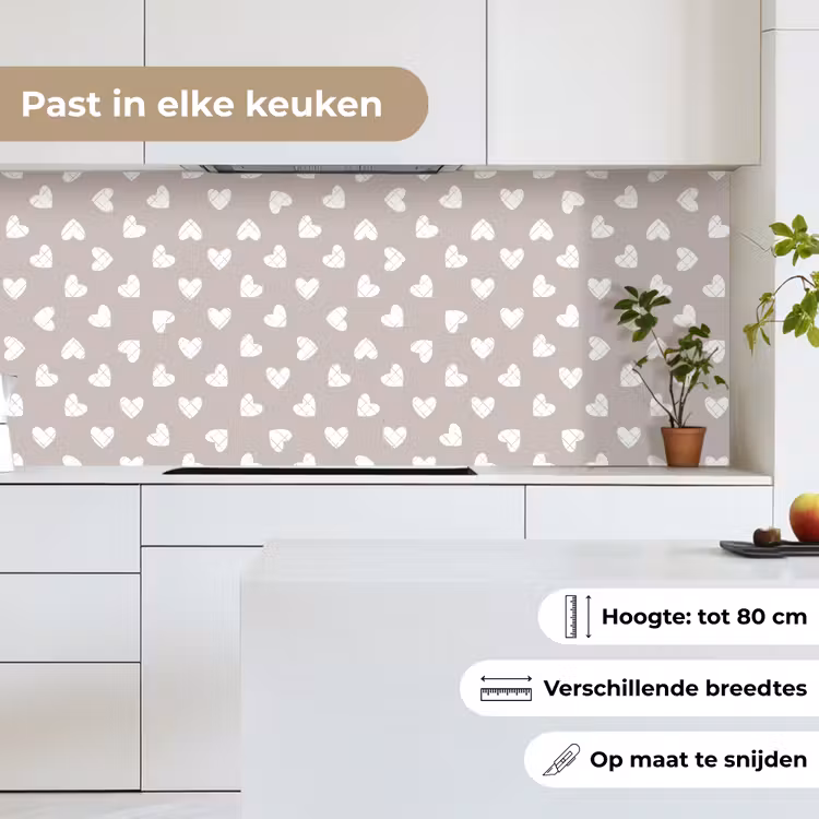 Design - Lijn - Patroon - Hart - Grijs keuken achterwand 2 middel 871 -sfeer4_NL