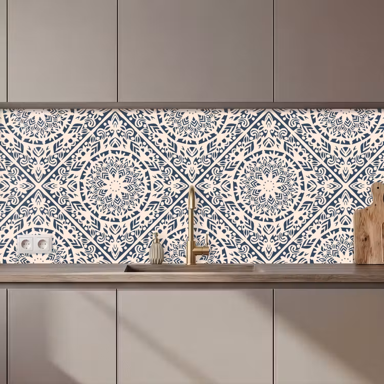 Design - Ornament - Vintage - Retro keuken achterwand 2 middel 871 zz_3dshopping