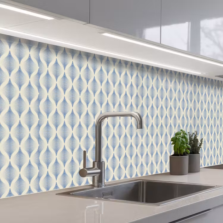 Design - Vintage - Abstract keuken achterwand 2 middel 871 -3d_schuin