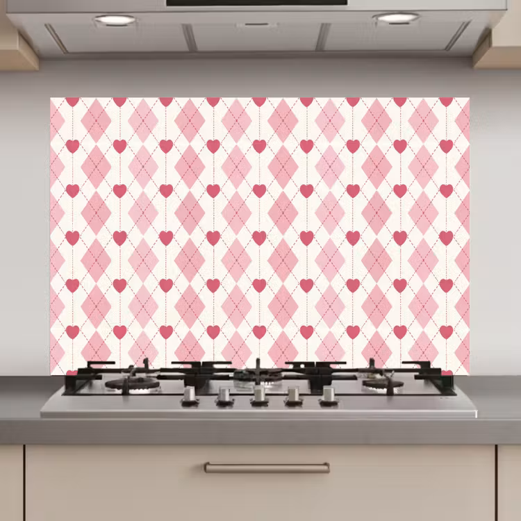 Ruiten - Klassiek - Roze - Wit keuken achterwand spatscherm klein 900 -3d_website
