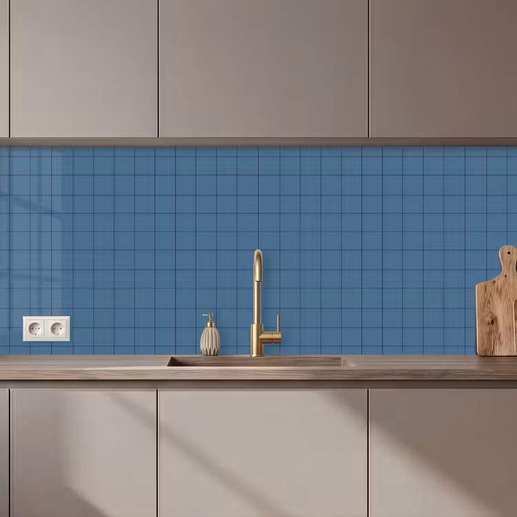 Ruiten - Geometrisch - Blauw keuken achterwand 2 middel 871 zz_3dshopping