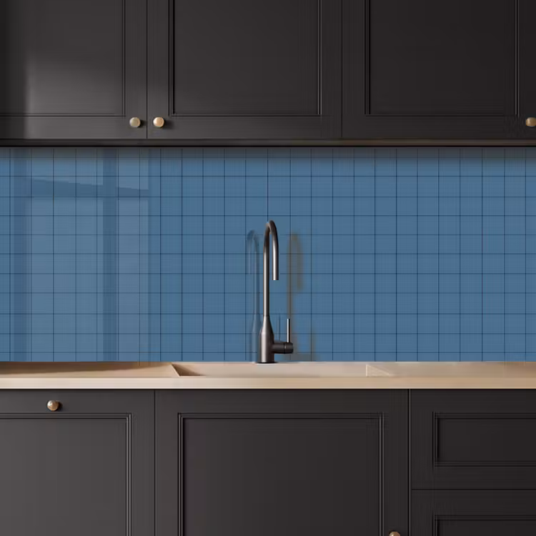 Ruiten - Geometrisch - Blauw keuken achterwand 2 middel 871 -sfeer1