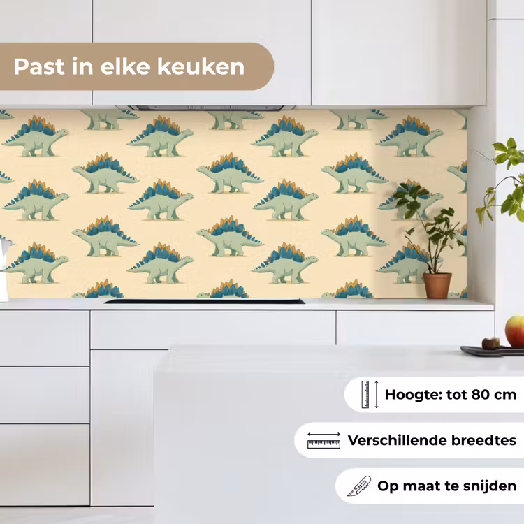 Dino - Patroon - Groen keuken achterwand 2 middel 871 -sfeer4_NL