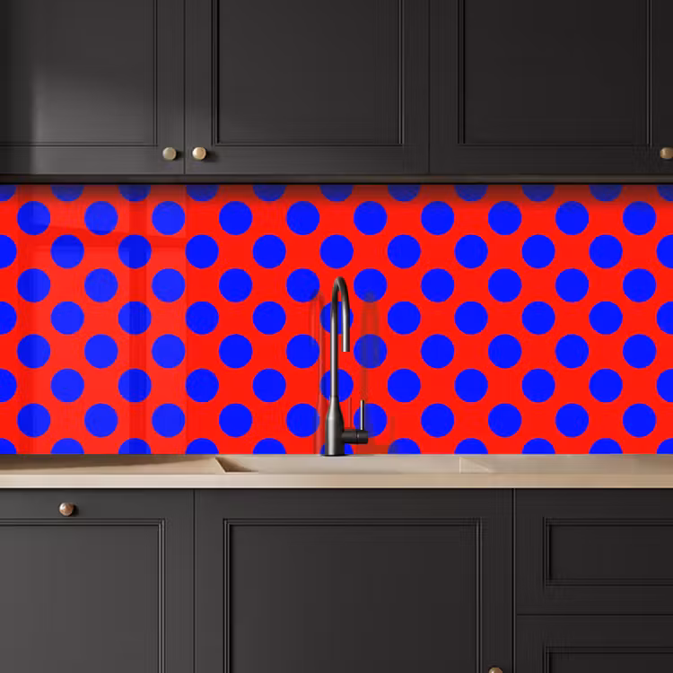Dots - Klassiek - Rood keuken achterwand 2 middel 871 -sfeer1