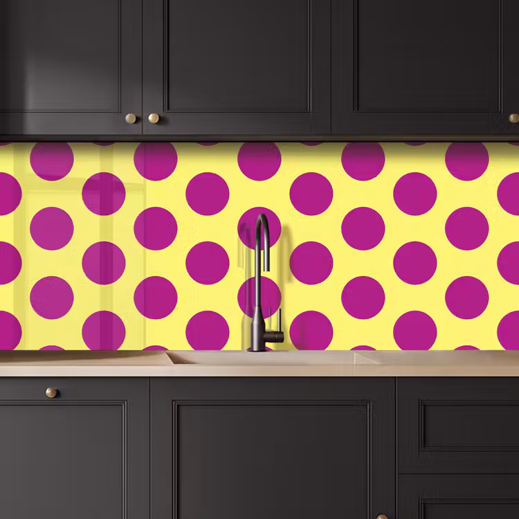 Dots - Klassiek - Geel keuken achterwand 2 middel 871 -sfeer1